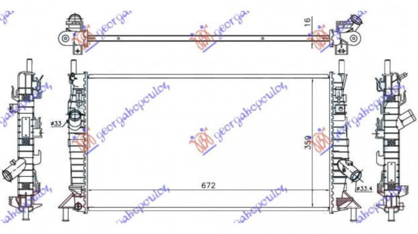 Radiator Apa - Mazda 3 Sdn-H/B (Bk) 2004 , 1309414