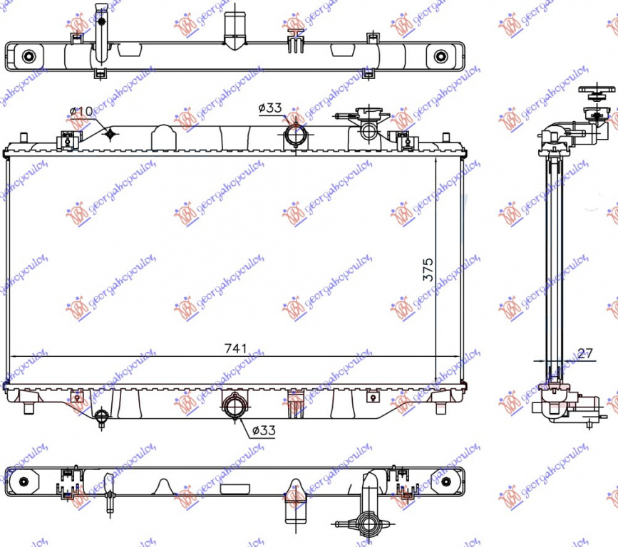Radiator Apa - Mazda 3 Sdn-H/B (Bm) 2013 , Sh1215200