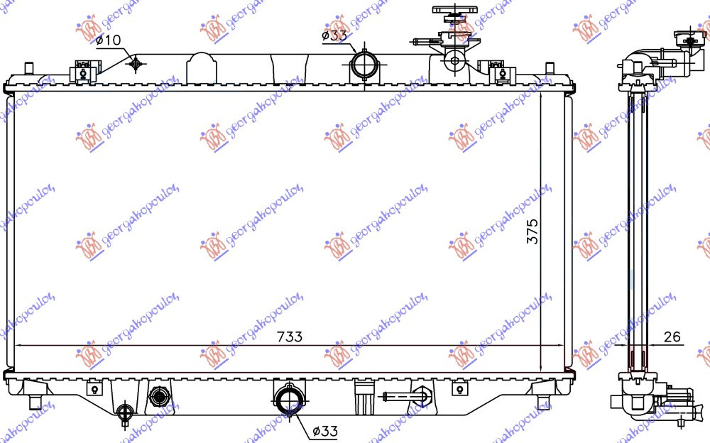 Radiator Apa - Mazda 6 2013 , Sh0615200