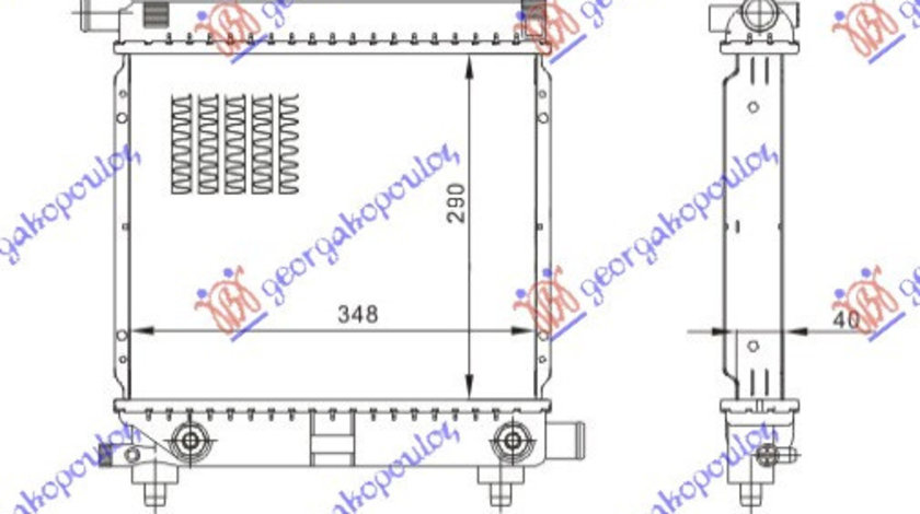 Radiator Apa - Mercedes 190e (W201) 1984 , A2015004603