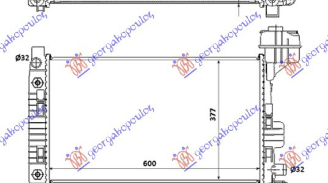 Radiator Apa - Mercedes A Class (W168) 1998 , 1685000202