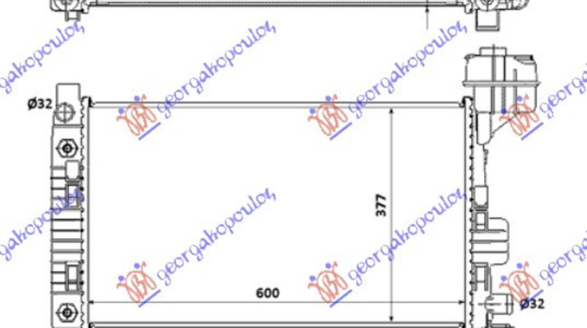 Radiator Apa - Mercedes A Class (W168) 1998 , 1685000602