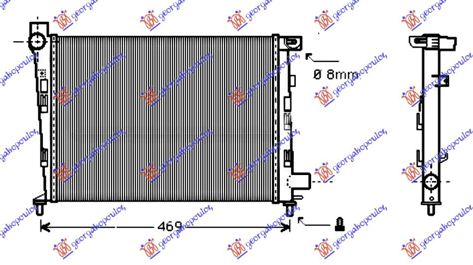 Radiator Apa - Mercedes A Class (W168) 1998 , 1685001802