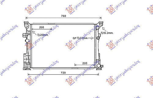 Radiator Apa - Mercedes A Class (W176) 2012 , 2465001303