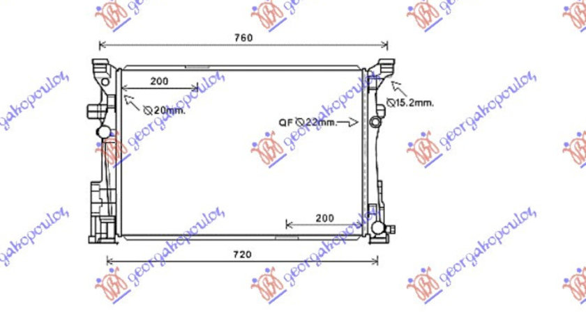 Radiator Apa - Mercedes A Class (W176) 2012 , 2465001303