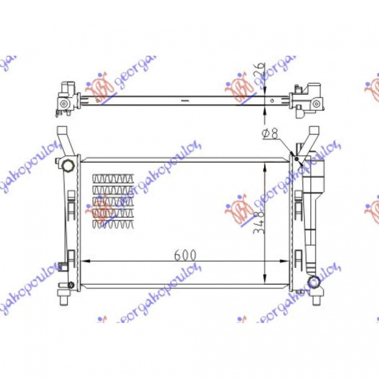 Radiator Apa - Mercedes B Class (W245) 2006 , 1695000303