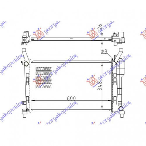 Radiator Apa - Mercedes B Class (W245) 2006 , 1695000303