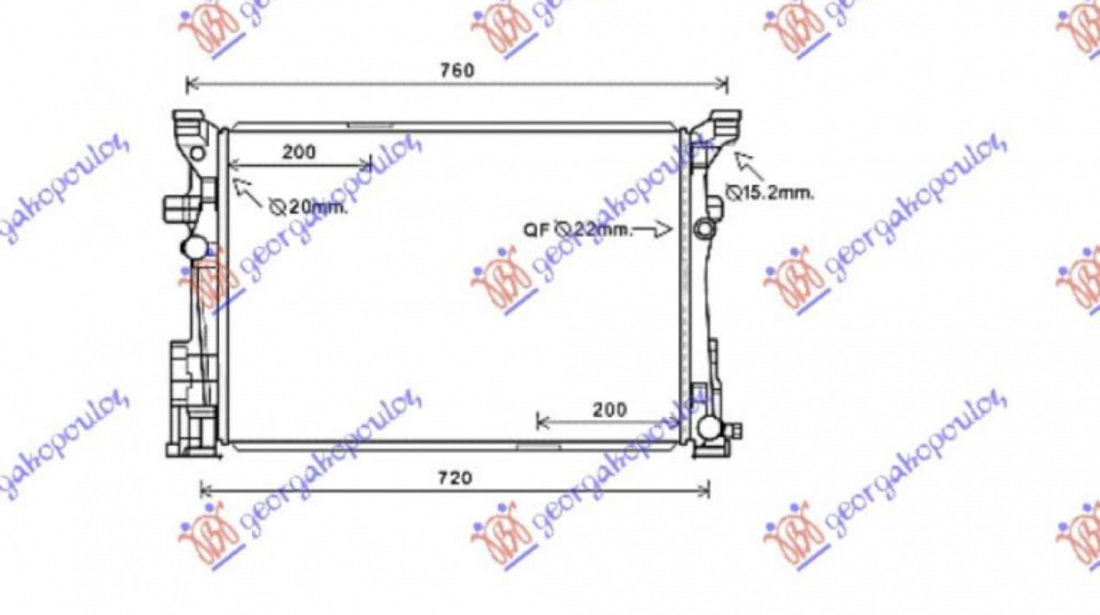 Radiator Apa - Mercedes B Class (W246)2011 2012 , 2465001303