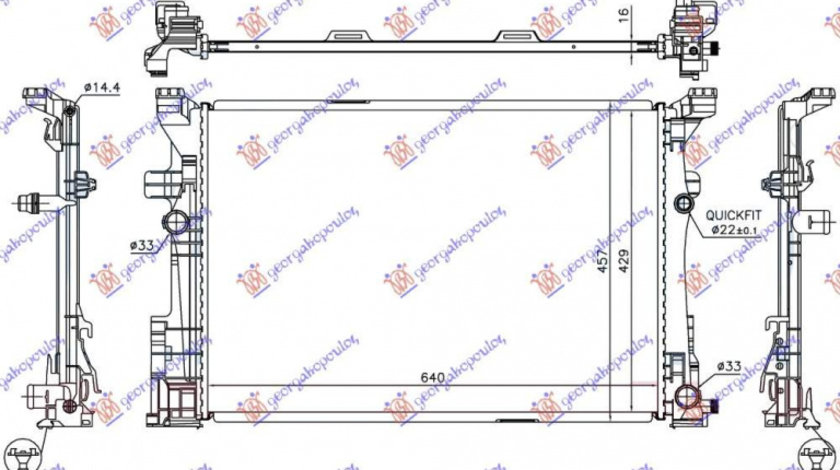 Radiator Apa - Mercedes B Class (W246) 2014 , 2465001303