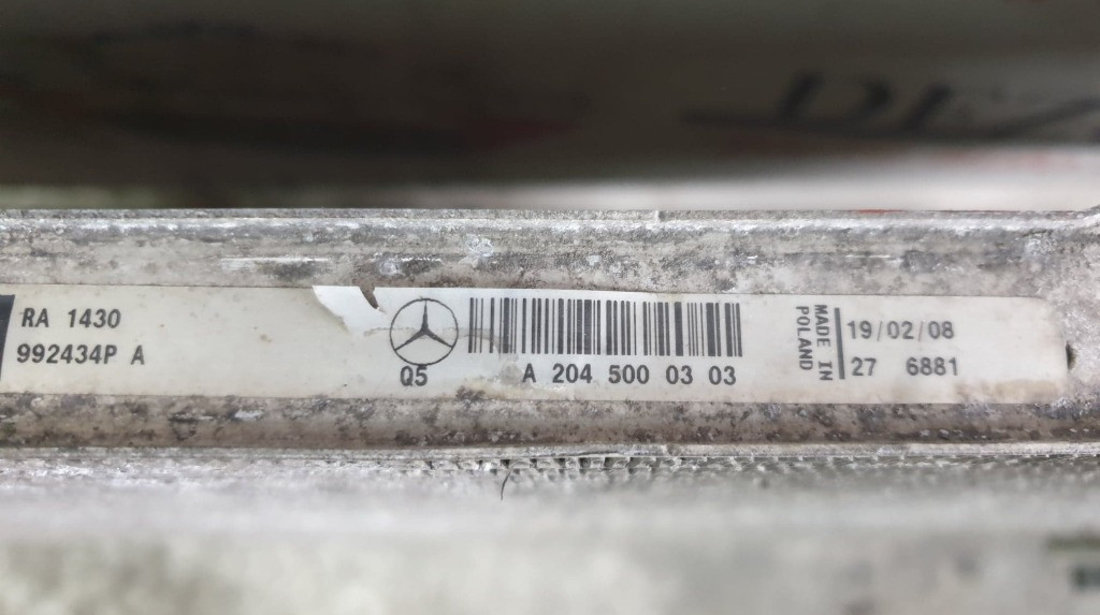 Radiator apa Mercedes-Benz C-Class Sedan (W204) 180 1.8 Kompressor 156cp cod piesa : A2045000303