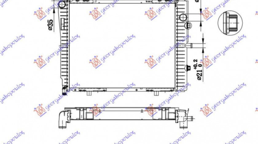 Radiator Apa - Mercedes C Class (W202) 1993 , 2025005203