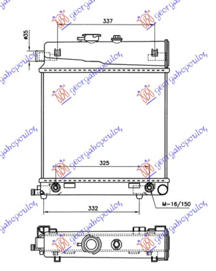 Radiator Apa - Mercedes C Class (W202) 1993 , 2025006103