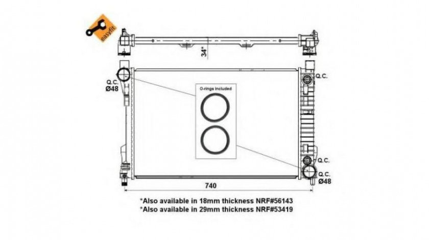 Radiator apa Mercedes C-CLASS (W203) 2000-2007 #2 118121