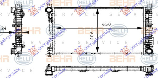 Radiator Apa - Mercedes C Class (W203) Sdn/S.W. 2000 , 2035003403