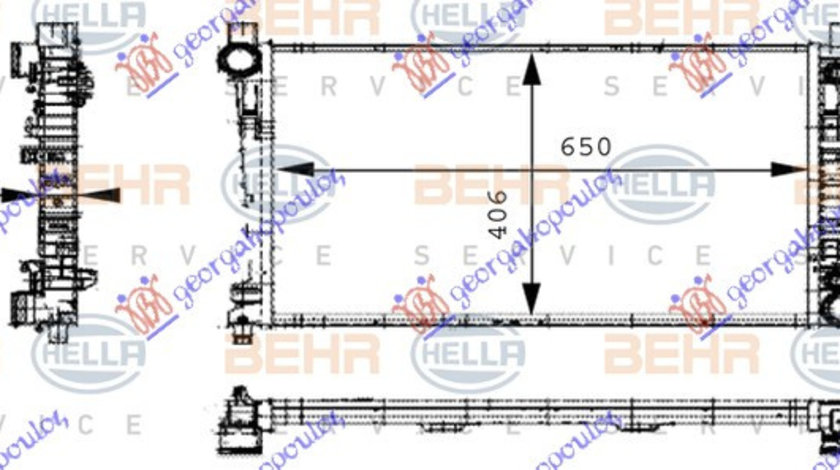 Radiator Apa - Mercedes C Class (W203) Sdn/S.W. 2000 , 2035003403