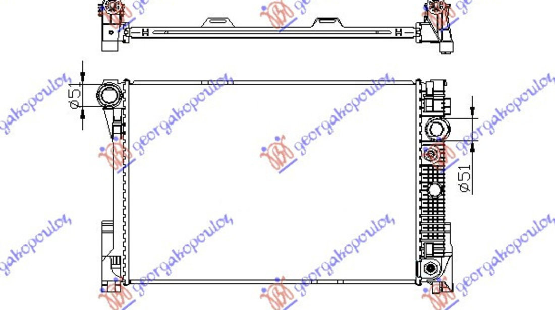 Radiator Apa - Mercedes C Class (W204) 2007 , 2045000203