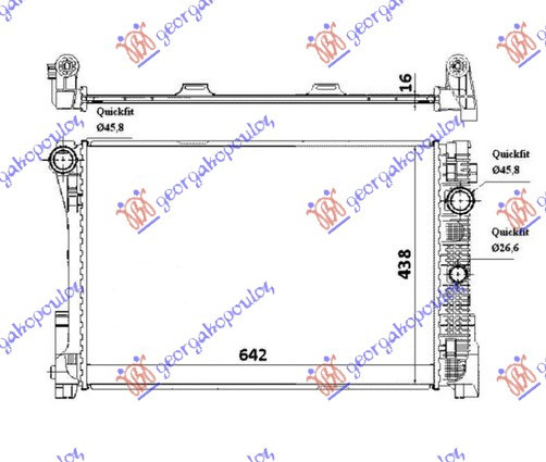Radiator Apa - Mercedes C Class (W204) 2007 , 2045000303
