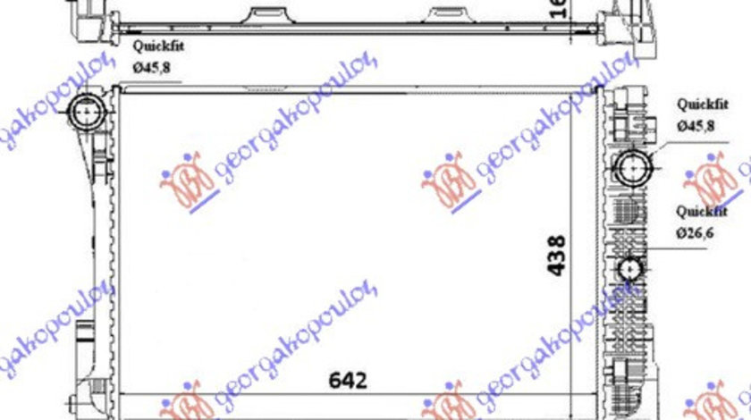 Radiator Apa - Mercedes C Class (W204) 2007 , 2045000303