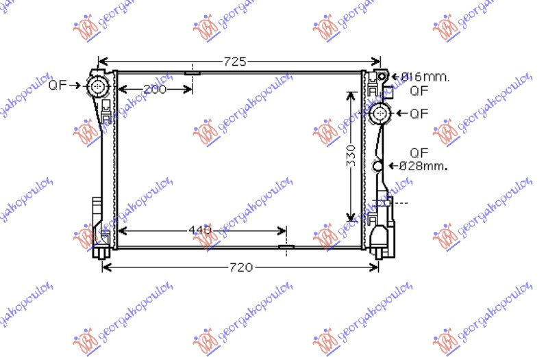 Radiator Apa - Mercedes C Class (W204) 2007 , 995006203