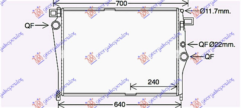 Radiator Apa - Mercedes C Class (W205) Sdn/S.W. 2014 , 995006903