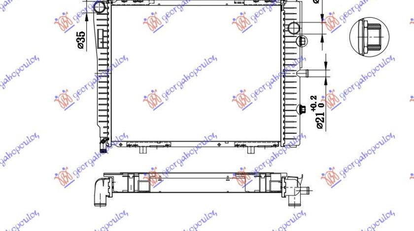 Radiator Apa - Mercedes Clk (W208) 1997 , 2025005203