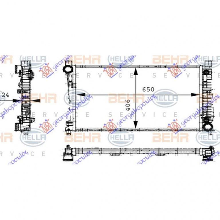 Radiator Apa - Mercedes Clk (W209) 2002 , 2035003403