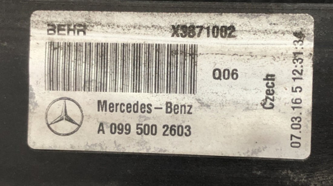 Radiator apa Mercedes E 220 CDI W212 facelift sedan 2016 (A0995002603)