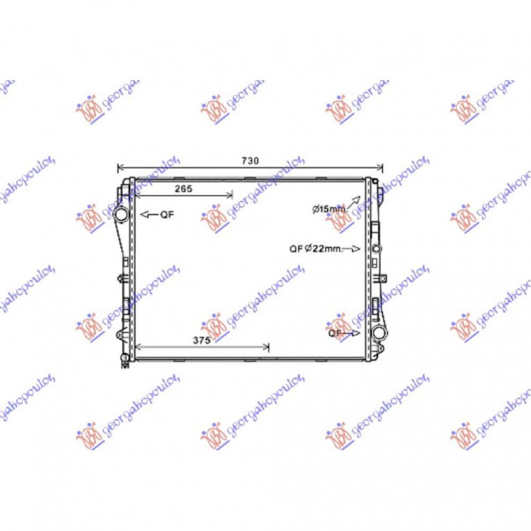 Radiator Apa - Mercedes E Class (C/A238) Coupe/Cabrio 2000-2001, 995003303