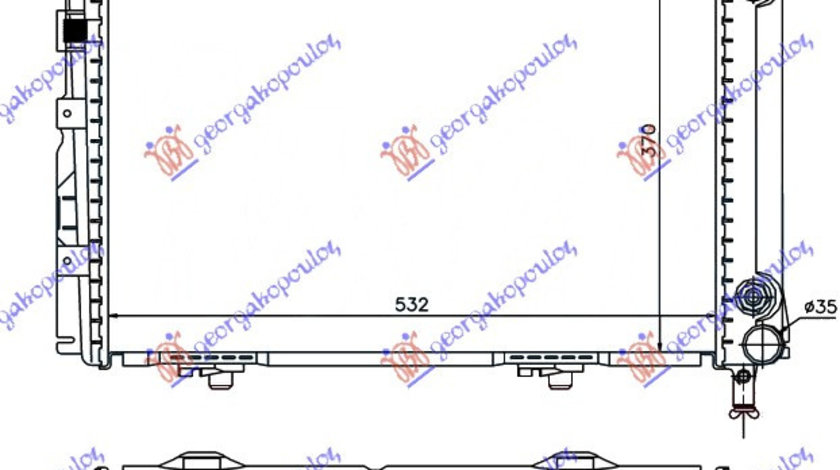 Radiator Apa - Mercedes E Class (W124) 1985 , 1245000503