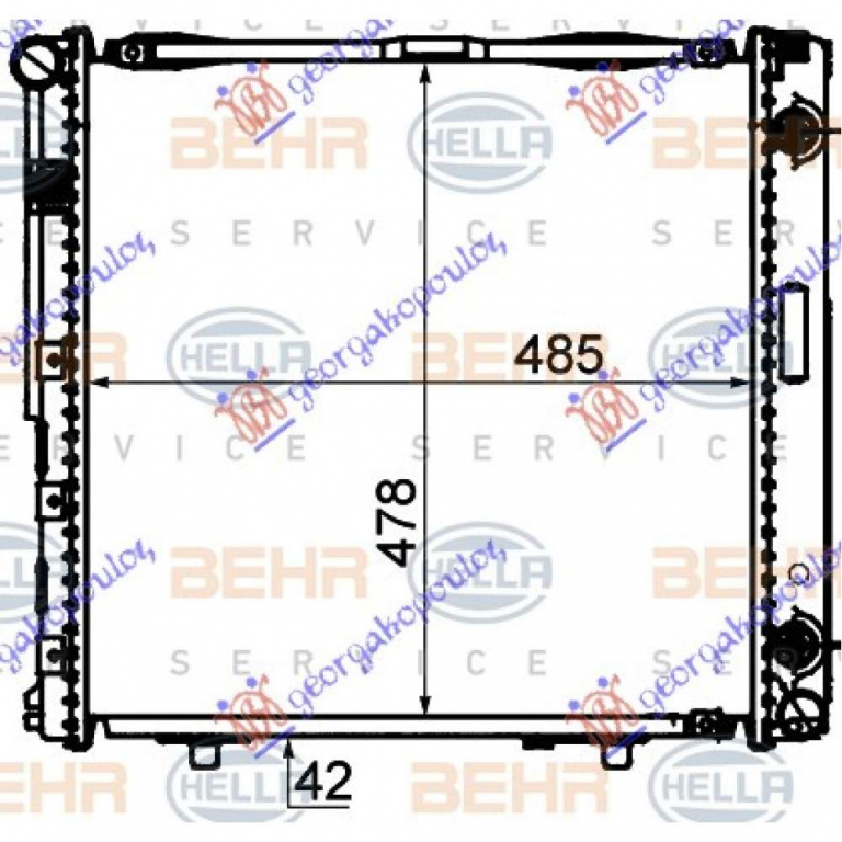 Radiator Apa - Mercedes E Class (W124) 1993 , 1245002203