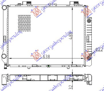 Radiator Apa - Mercedes E Class (W210)1996 1997 , 2105000903