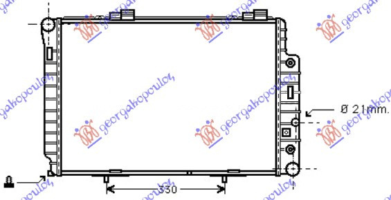 Radiator Apa - Mercedes E Class (W210)1996 1997 , A2025003203
