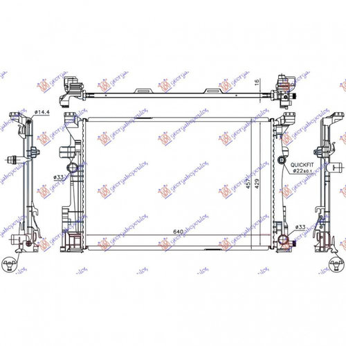 Radiator Apa - Mercedes Gla (X156) 2014 , 2465001203