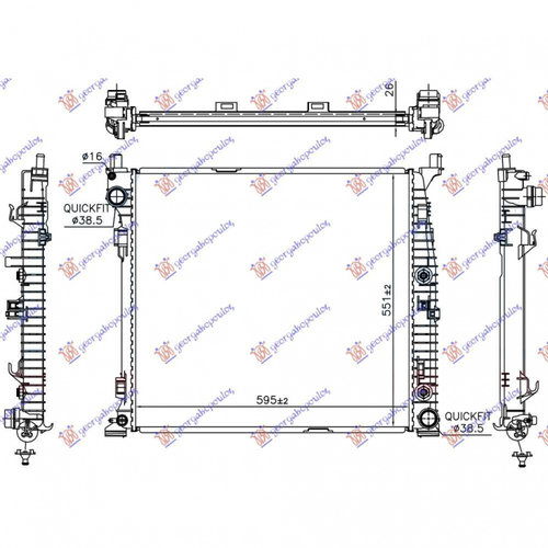 Radiator Apa - Mercedes Gle (C292) Coupe 2015 , 995001303