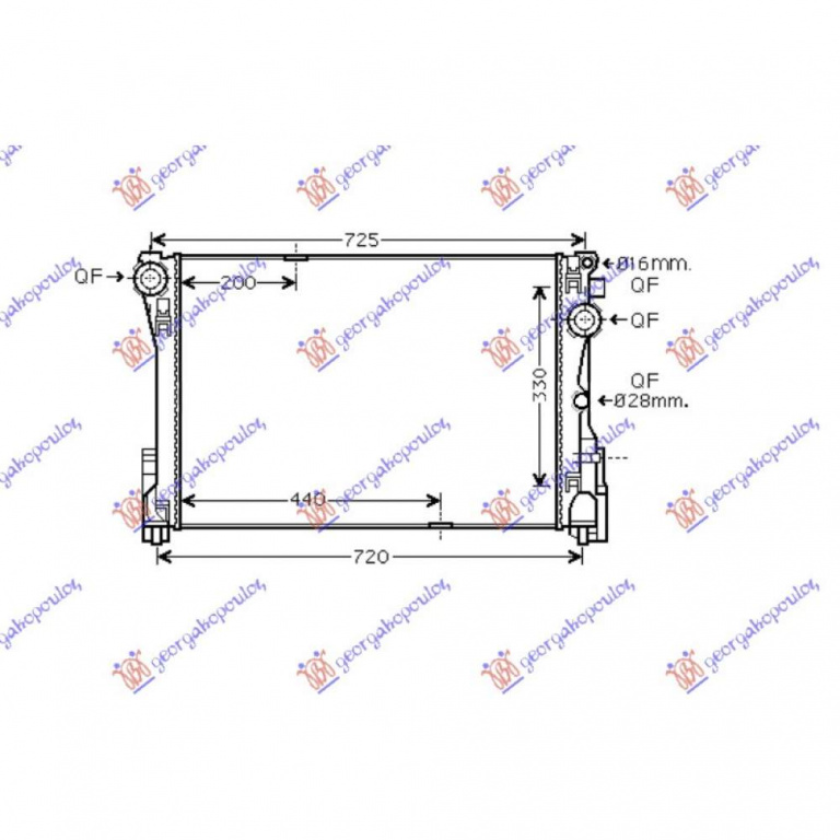 Radiator Apa - Mercedes Glk (X204) 2008 , 995006203