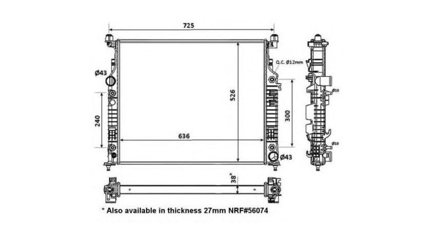 Radiator apa Mercedes M-CLASS (W164) 2005-2016 #3 118183