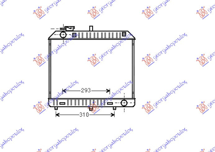 Radiator Apa - Mercedes Mb100 1991 , 63150q0502