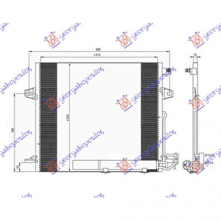 Radiator Apa - Mercedes R Class (W251) 2010 , 2515000603