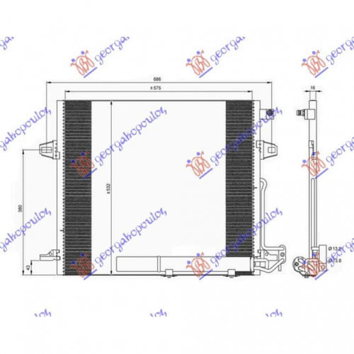 Radiator Apa - Mercedes R Class (W251) 2010 , 2515000603