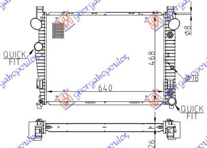 Radiator Apa - Mercedes S Class (W220) 1998 , 2205000003