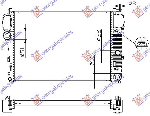 Radiator Apa - Mercedes S Class (W221) 2005 , 2215000003