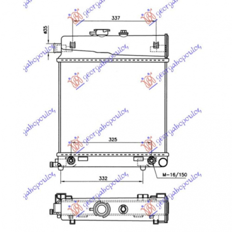 Radiator Apa - Mercedes Slk (R170) 1996 , 2025006103