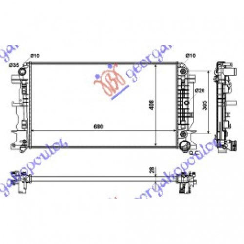 Radiator Apa - Mercedes Sprinter 2 2010 , 9065000002