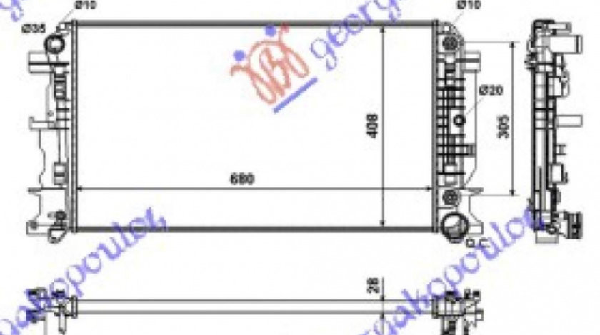 Radiator Apa - Mercedes Sprinter 2 2010 , 9065000002