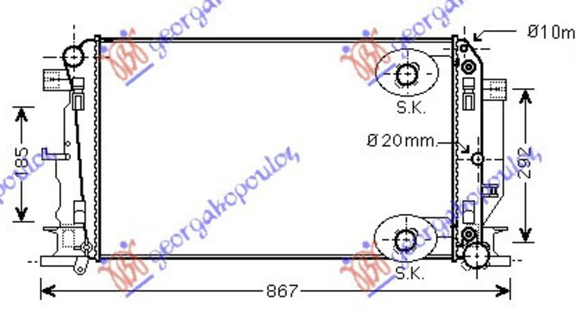 Radiator Apa - Mercedes Sprinter 209-524 (W906) 2006 , 9065000302