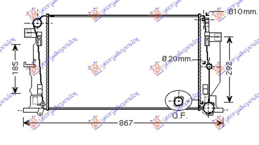 Radiator Apa - Mercedes Sprinter 209-524 (W906) 2006 , 9065000102