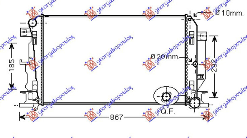 Radiator Apa - Mercedes Sprinter 209-524 (W906) 2006 , 9065000102