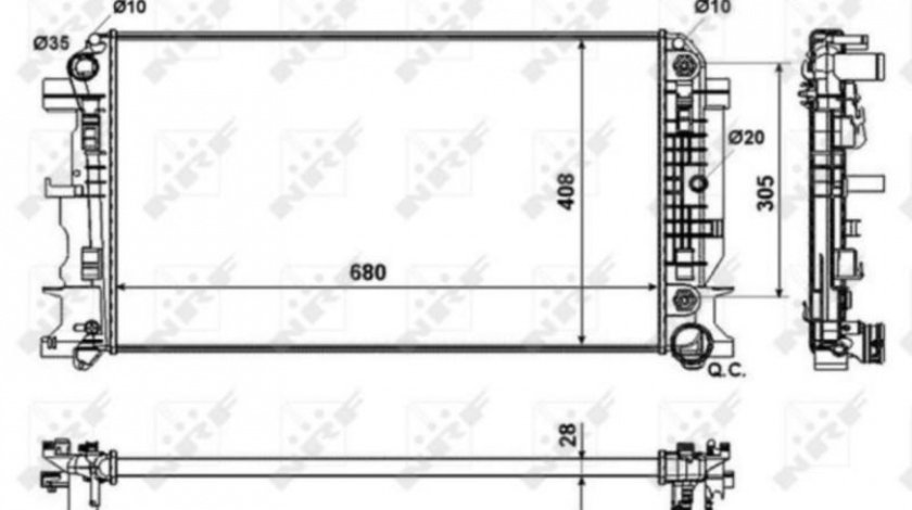 Radiator apa Mercedes SPRINTER 3,5-t bus (906) 2006-2016 #3 118180