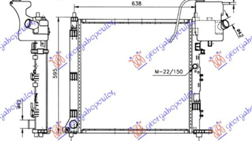Radiator Apa - Mercedes Vito (W638) 1996 , 6385011601