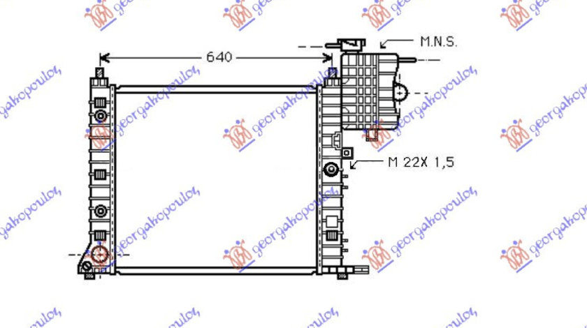 Radiator Apa - Mercedes Vito (W638) 1996 , 6385012001